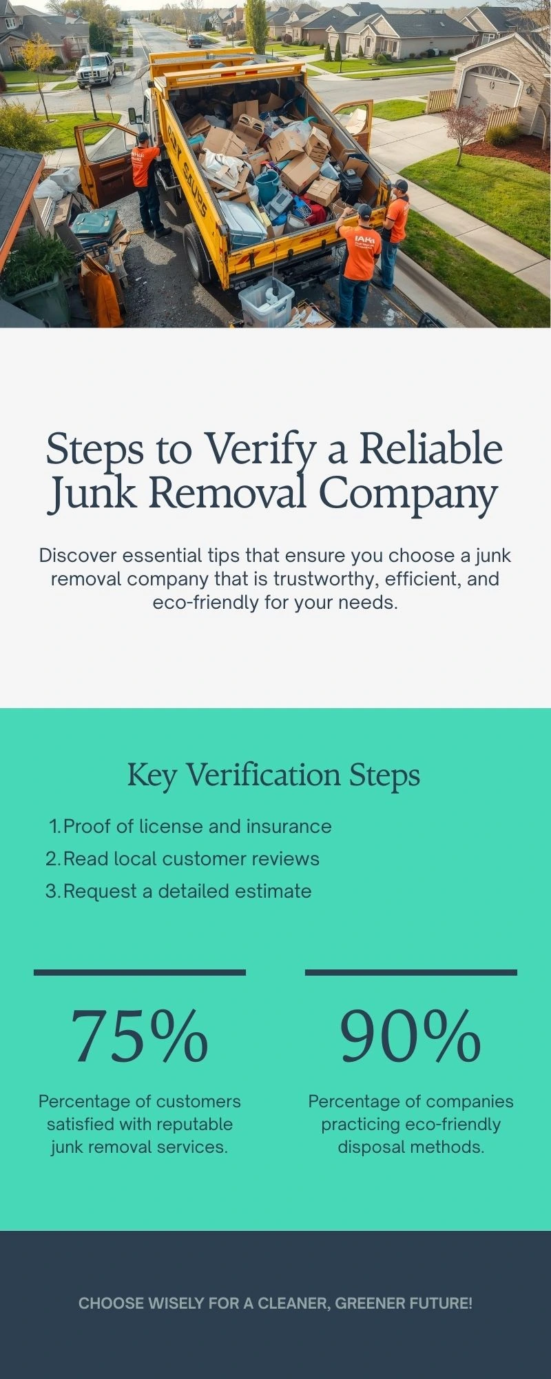 Infographic - Steps to Verify a Reliable Junk Removal Company
